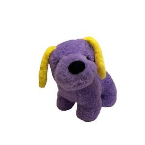 Nanco Purple Dog Yellow Floppy Ears Puppy Plush 11" Stuffed Animal Toy